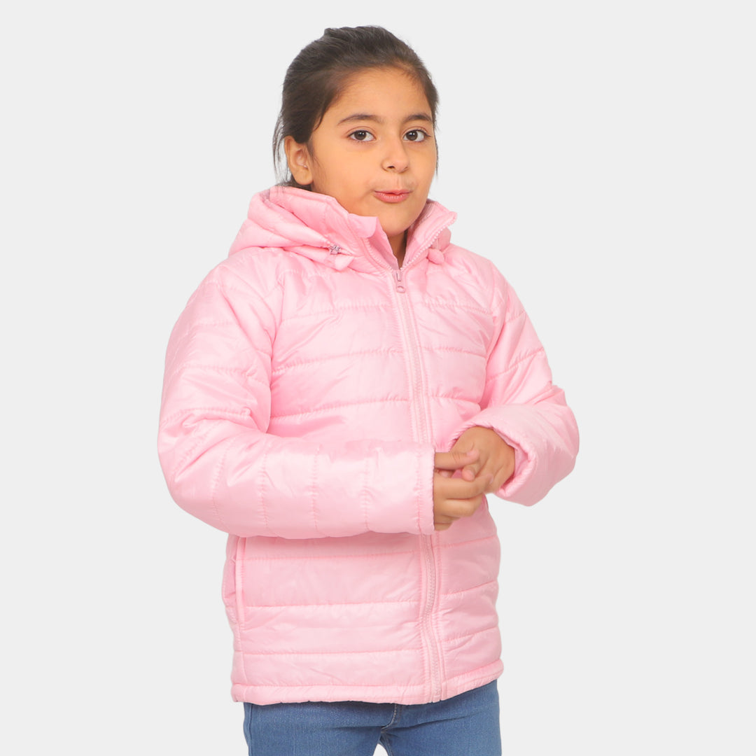 Girls Quilted Zipper Jacket Basic - Pink