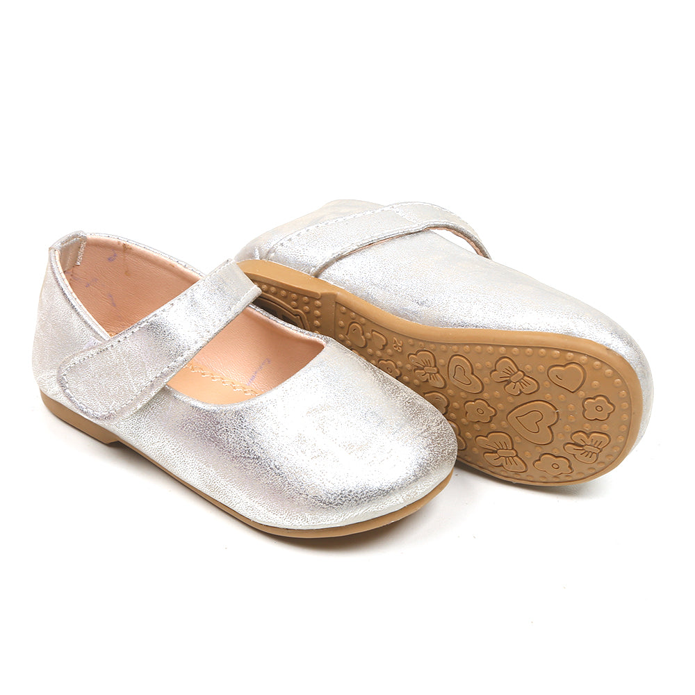 Girls Pumps 640-10-SILVER