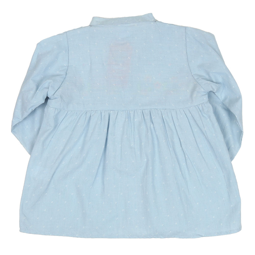 Girls Embroidered Top Crushing-Ice Blue