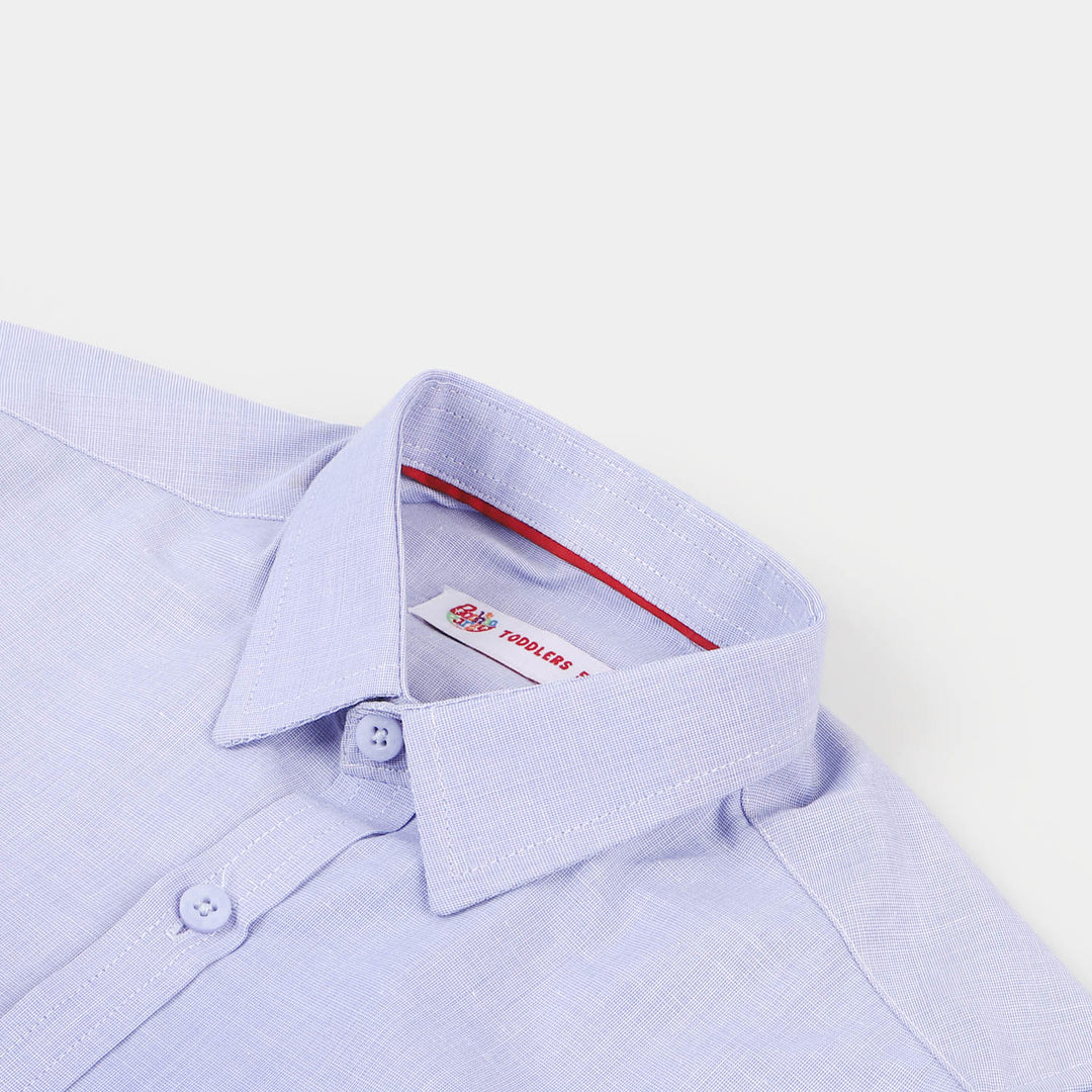 Boys Cotton Formal Shirt - Light BLUE