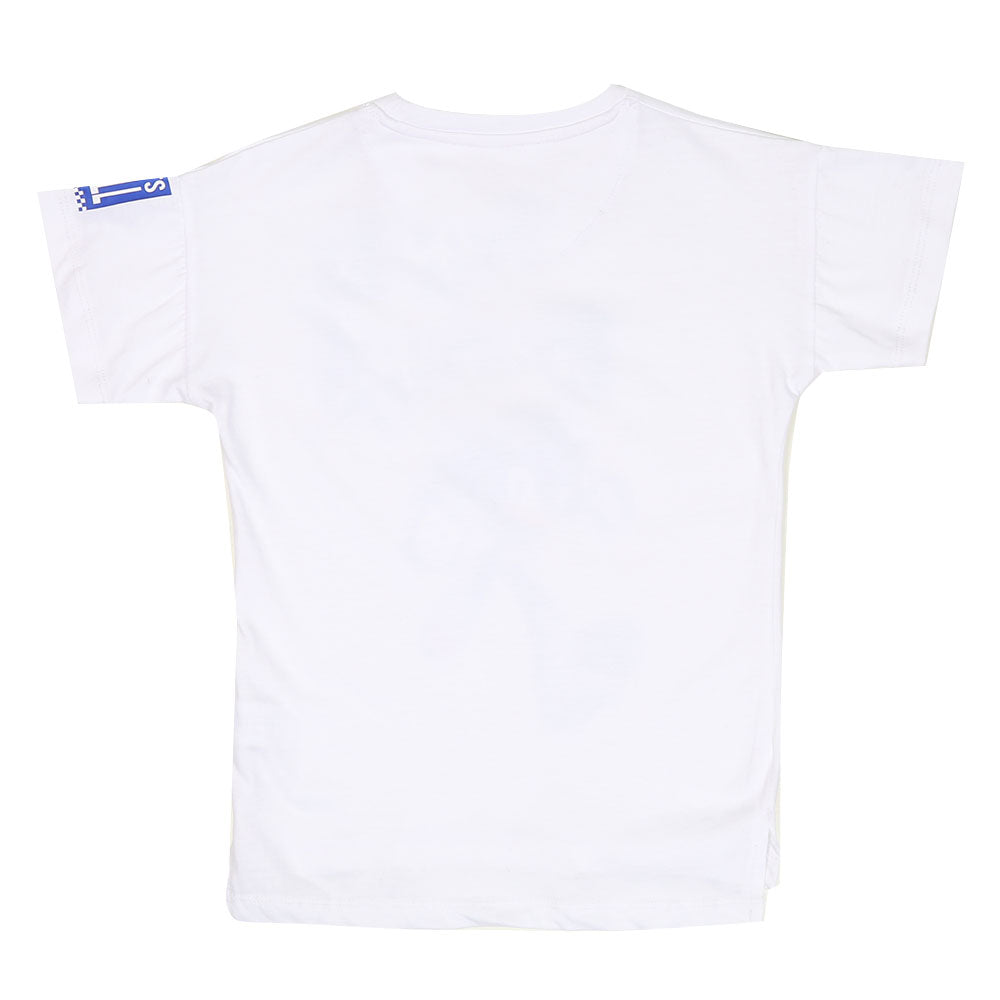 Boys T-Shirt Go Fast-B.White