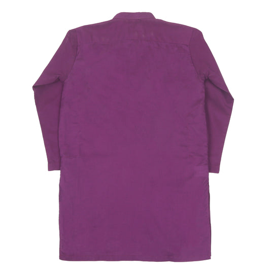 Boys Basic Kurta Jacquard - Purple