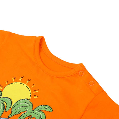 Infant Girls T-Shirt Waves - Orange