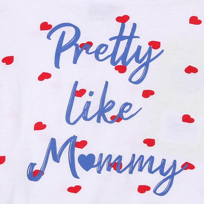 Infant Girls T-Shirt Pretty - White