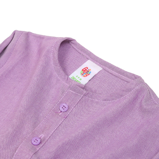 Infant Boys Kurta Plain Basic-LT.Purple