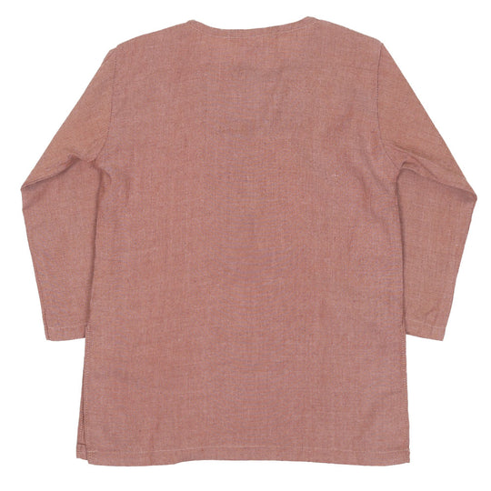 Infant Boys Kurta Plain Basic-Brown