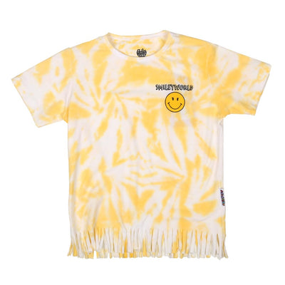 Girls T-Shirt Smiley - Tie & Dye