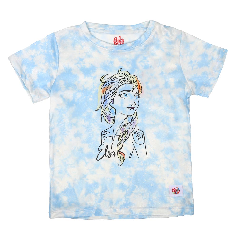 Girls T-Shirt H-S Tie Dye - Blue