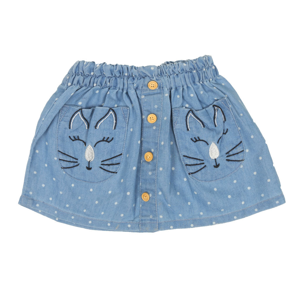 Infant Girls Skirt Denim Catty EMB-L.Blue