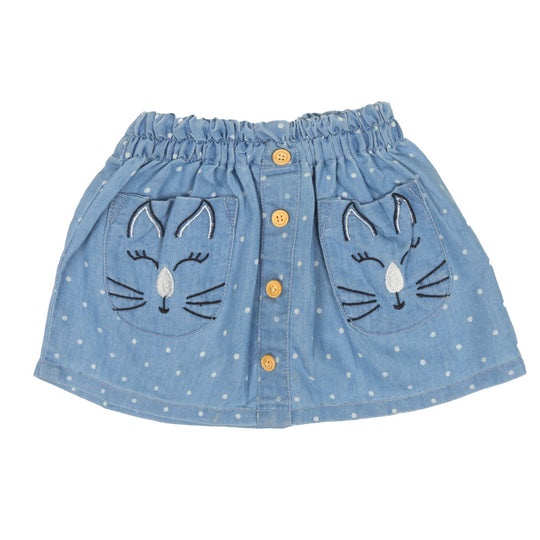 Infant Girls Skirt Denim Catty EMB-L.Blue