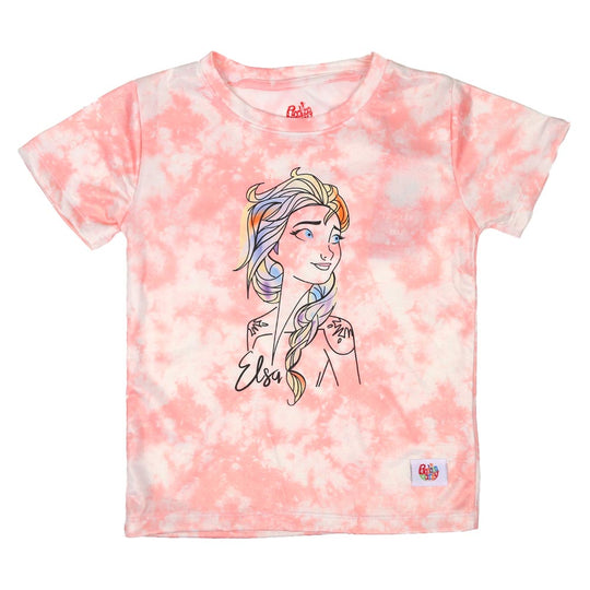 Girls T-Shirt H-S Tie Dye - Pink