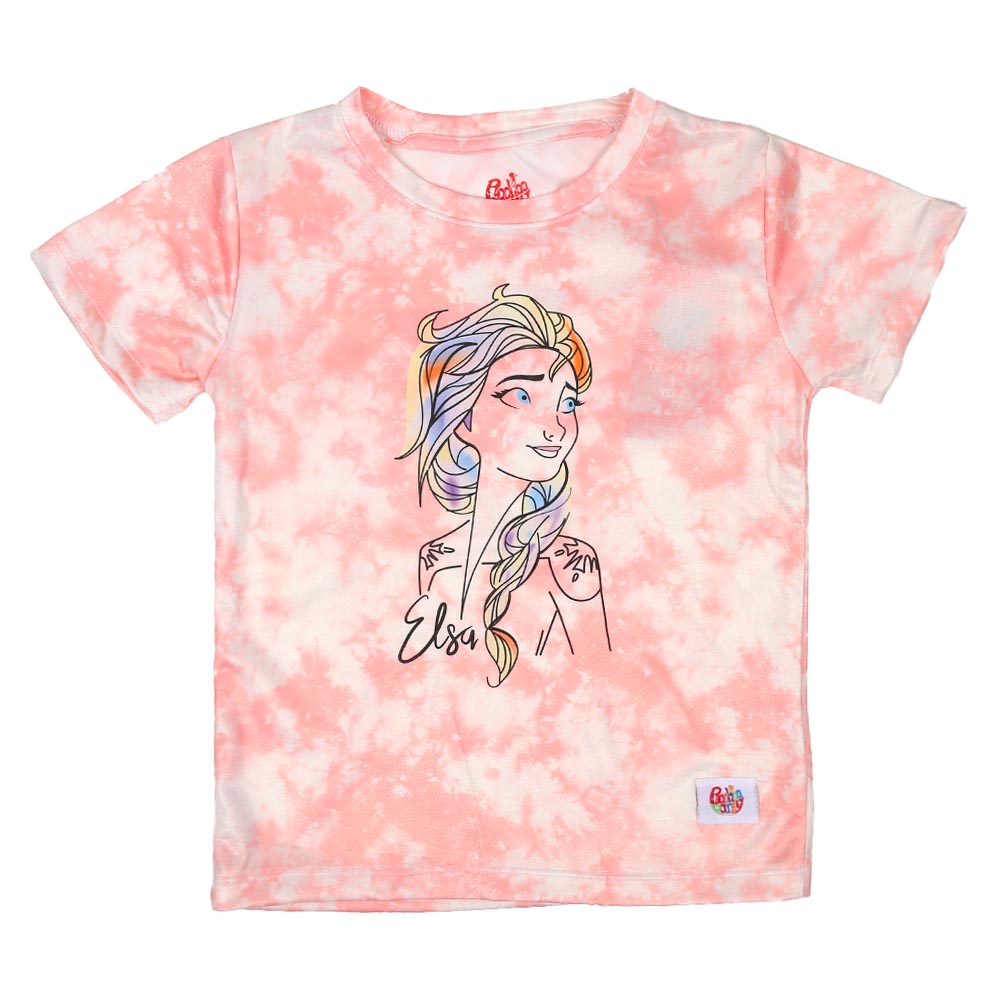 Girls T-Shirt H-S Tie Dye - Pink