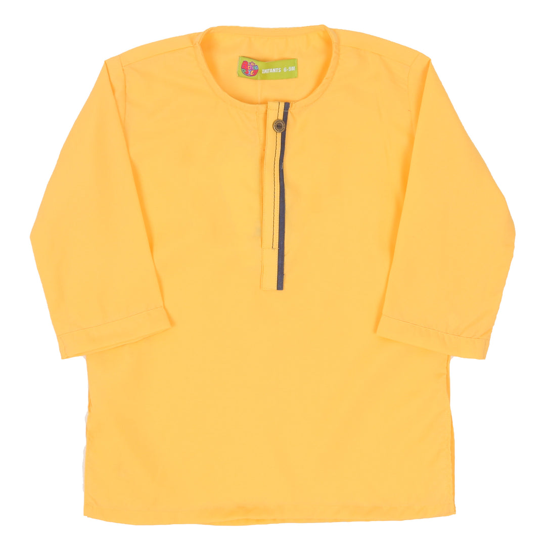 Infant Boys Kurta Placket - Yellow