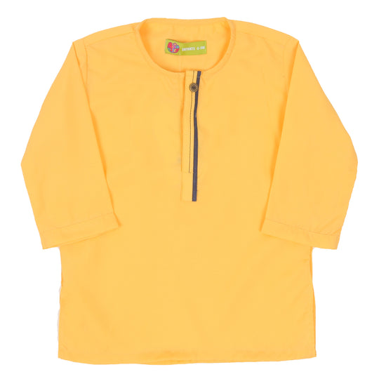 Infant Boys Kurta Placket - Yellow