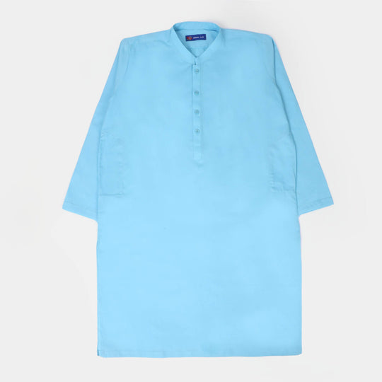 Boys Cotton Basic Kurta | SKY BLUE