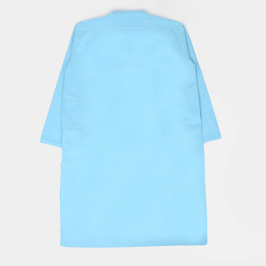 Boys Cotton Basic Kurta | SKY BLUE