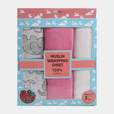 3PCS Muslin Cotton Wrapping Sheets Set