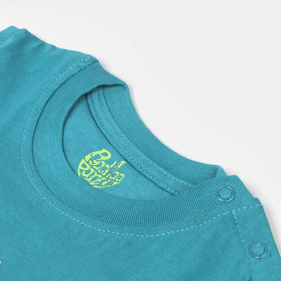 Infant Boys Cotton T-Shirt I Dig It - Teal Green