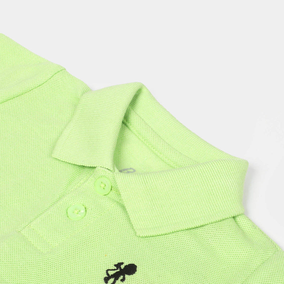 Infant Boys Cotton Polo Shirt - Sharp Green