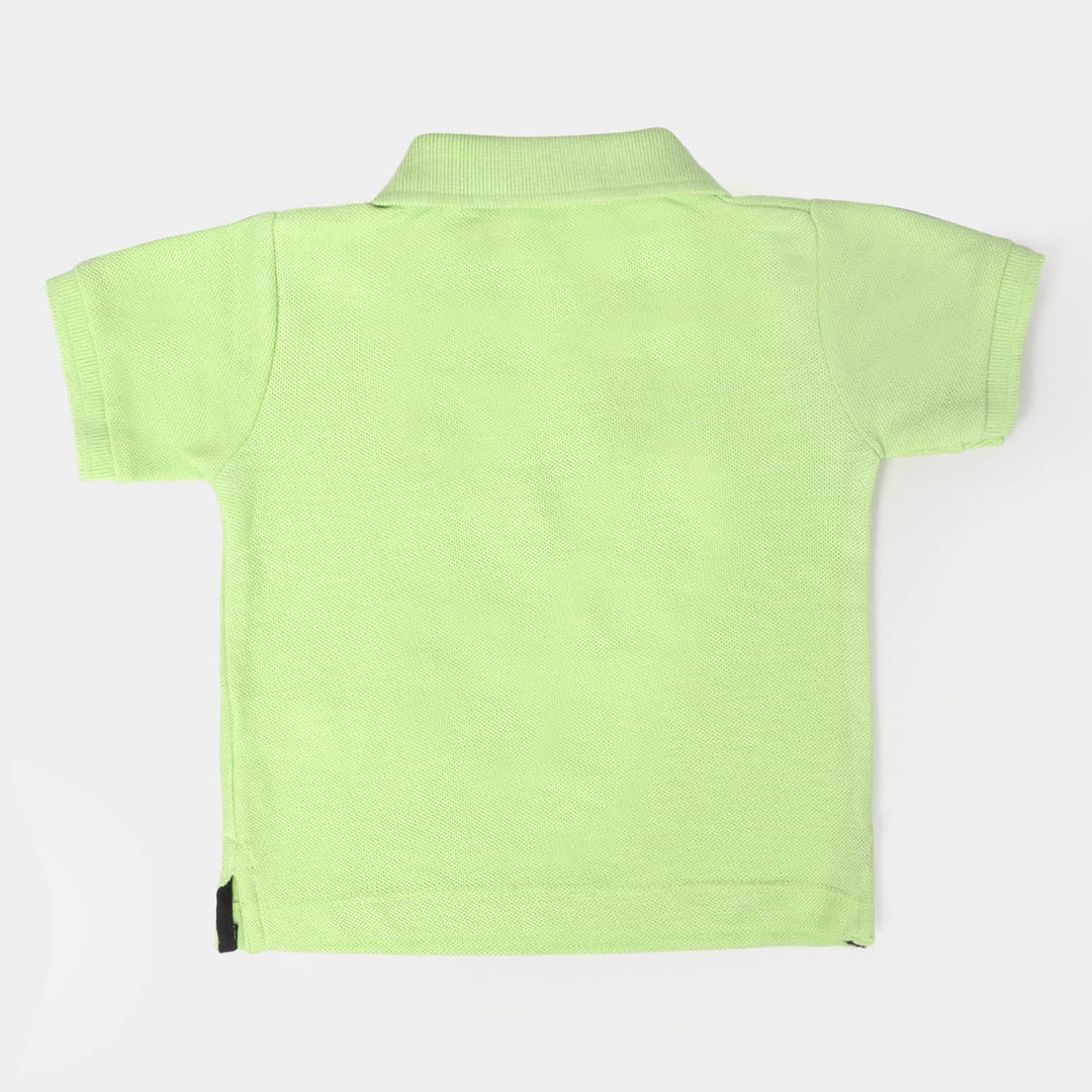 Infant Boys Cotton Polo Shirt - Sharp Green