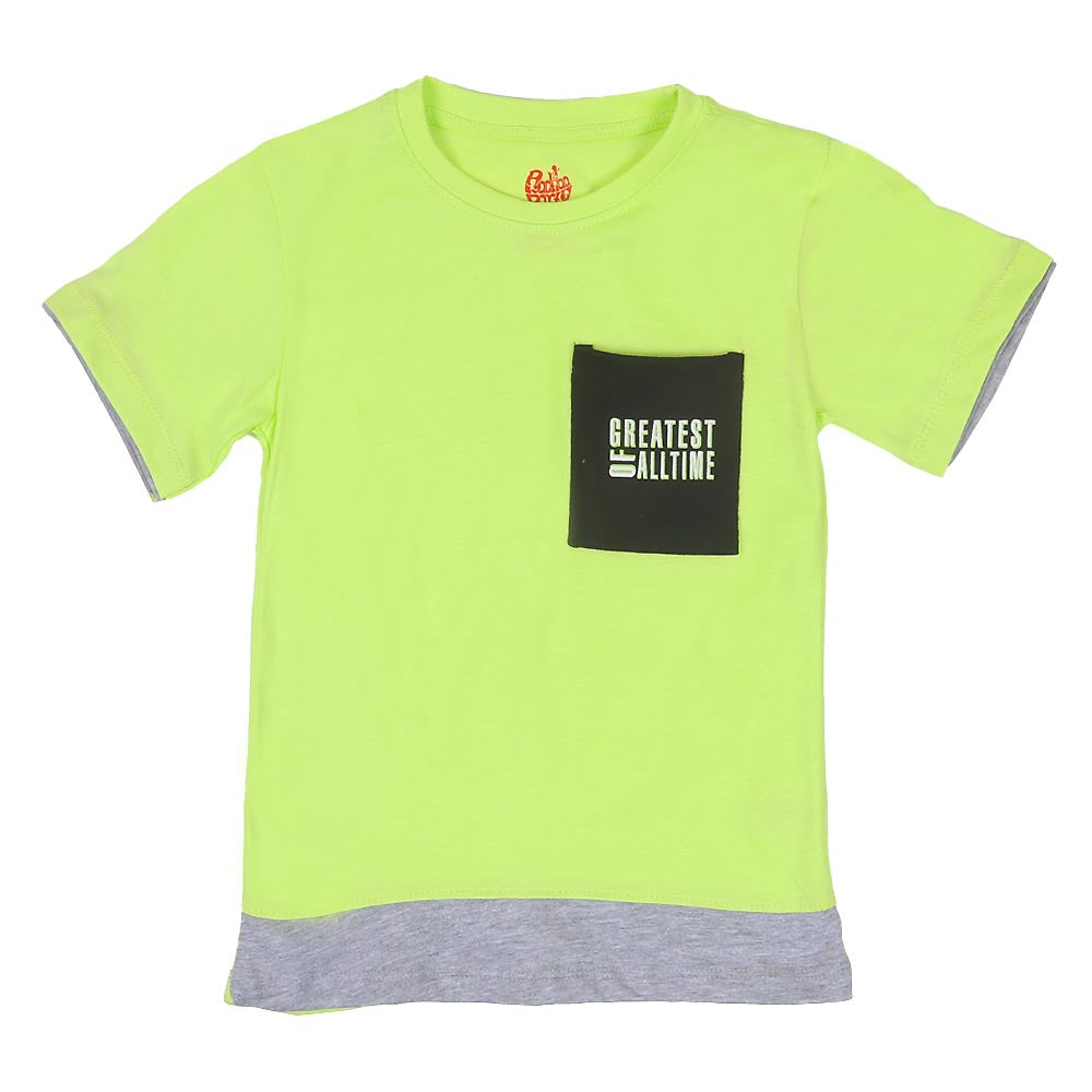 Boys T-Shirt H/S Crown - Sharp Gree