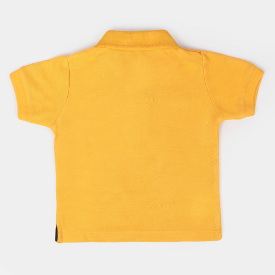 Infant Boys Cotton Polo Shirt - Yellow