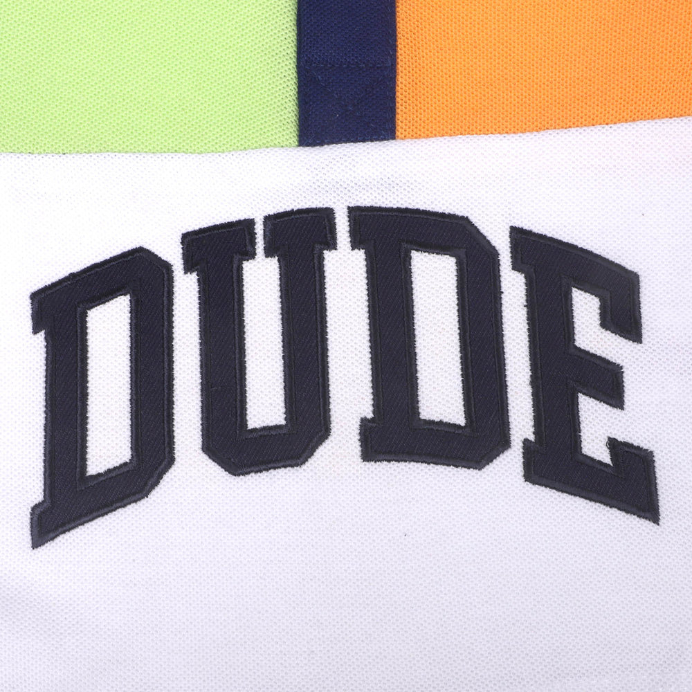 Infant Boys Cotton Polo Shirt Dude - White