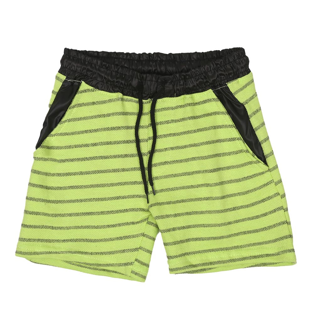 Boys Short Knitted Striper - Green