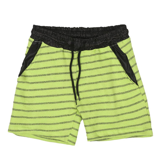 Boys Short Knitted Striper - Green