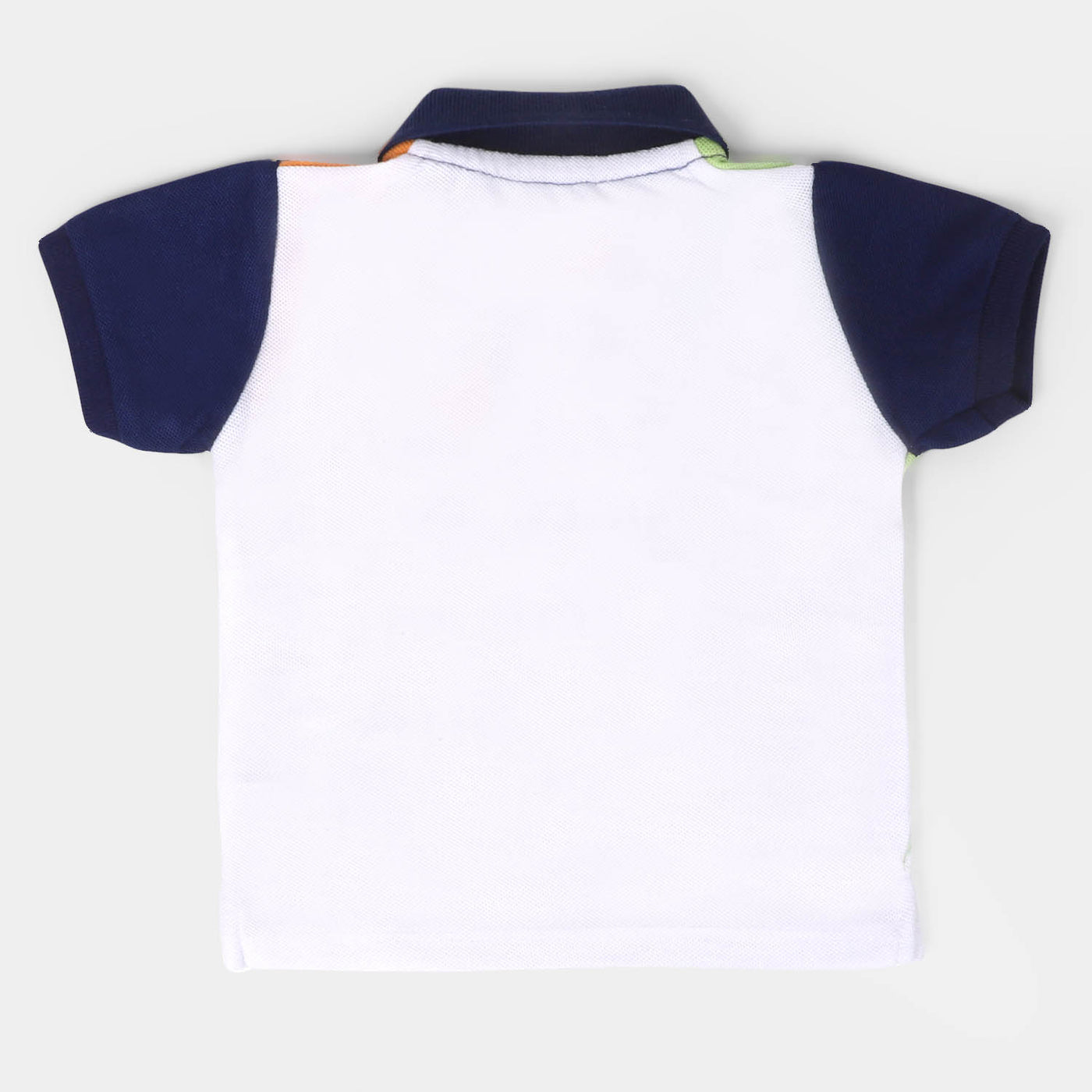 Infant Boys Cotton Polo Shirt Dude - White