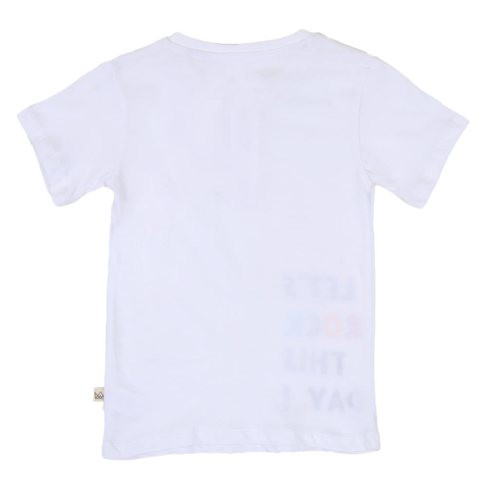 Boys T-Shirt Lets Rock - White
