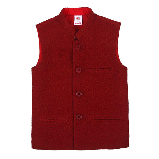 Boys Chicken Waist Coat - MAROON