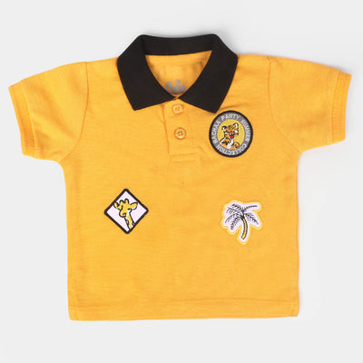 Infant Boys Cotton Polo Shirt Vibrant - Yellow