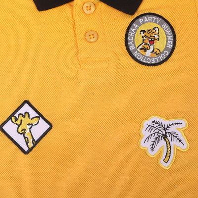 Infant Boys Cotton Polo Shirt Vibrant - Yellow