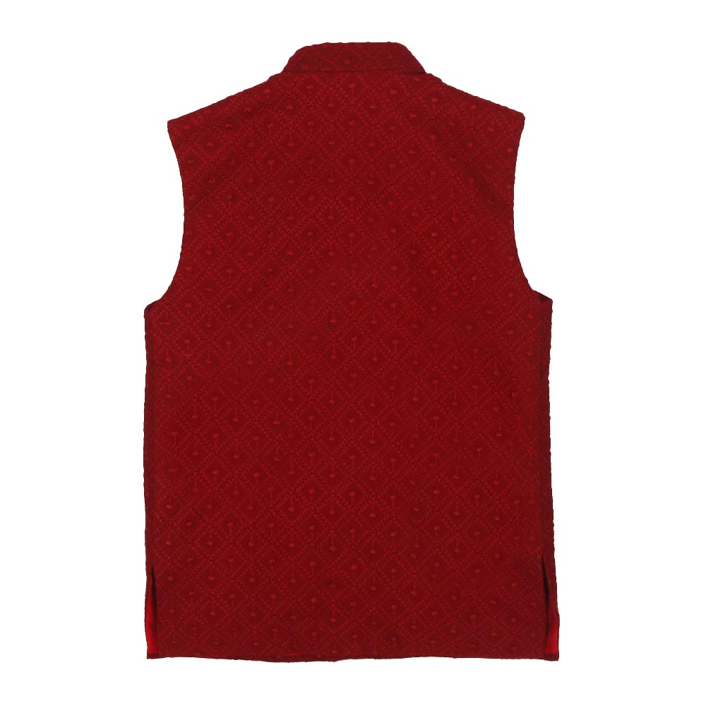 Boys Chicken Waist Coat - MAROON