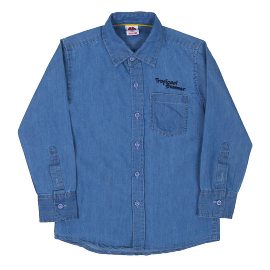 Boys Shirt Denim Summer - Ice Blue