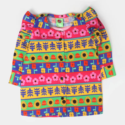 Infant Girls Cotton Casual Top - Multi