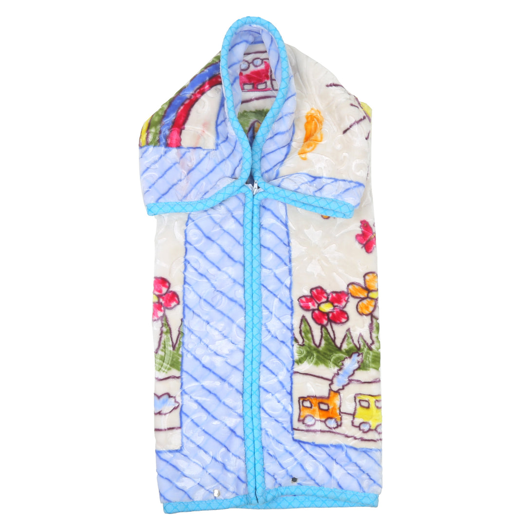 Baby Blanket Cloud Zipper Hut E-C - SKY BLUE