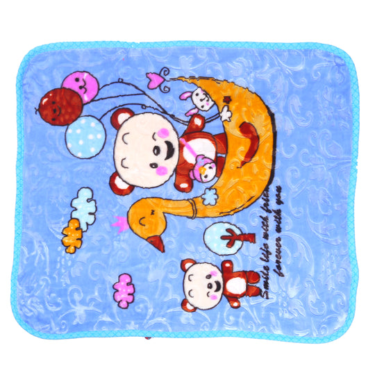 Baby Blanket Cloud Cot Bear E-C - SKY BLUE