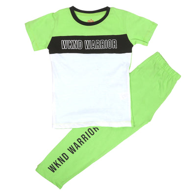 Boys Knitted Nightwear WKND Warrior - Green