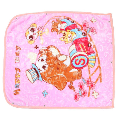 Baby Blanket Cloud Zipper Bear E-C - B.Pink