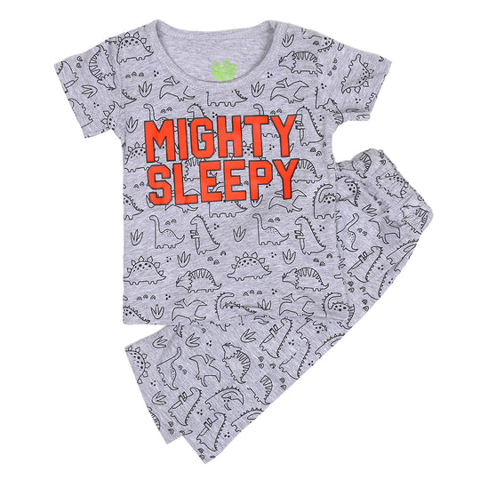 Infant Boys Knitted Night Wear DINO WORLD - H.Grey