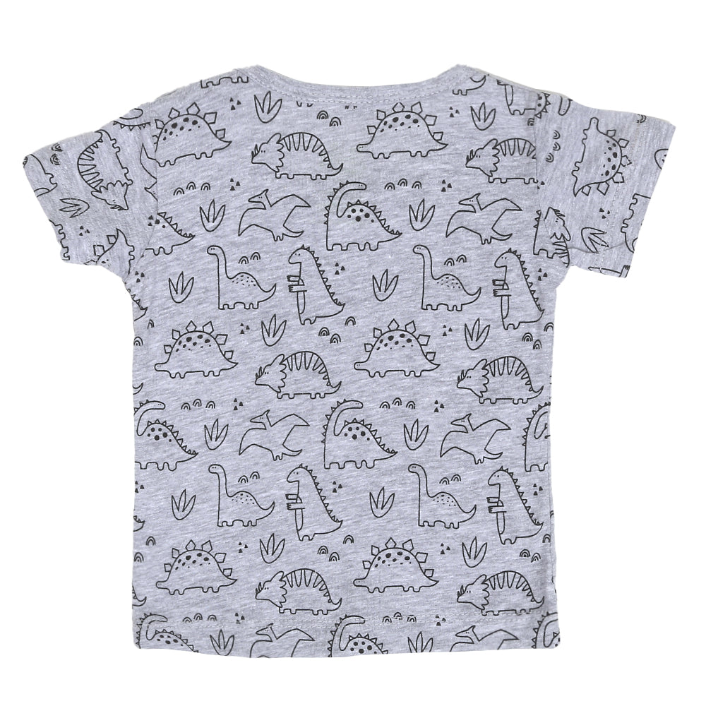 Infant Boys Knitted Night Wear DINO WORLD - H.Grey