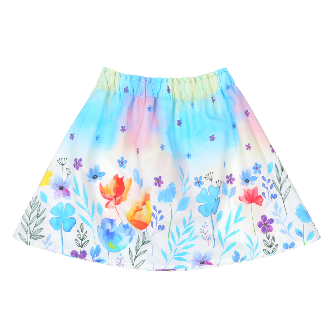 Infant Girls Digital Print Short Skirt Cotton Candy - Multi