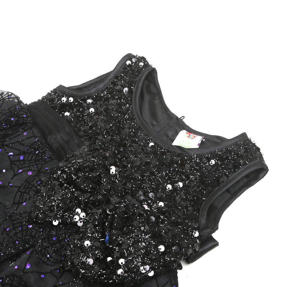 Infant Girls Fancy Frock Organza - BLACK