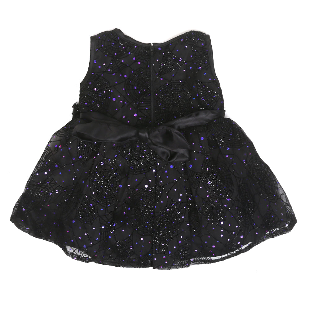 Infant Girls Fancy Frock Organza - BLACK