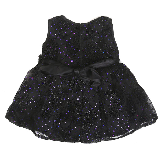 Infant Girls Fancy Frock Organza - BLACK