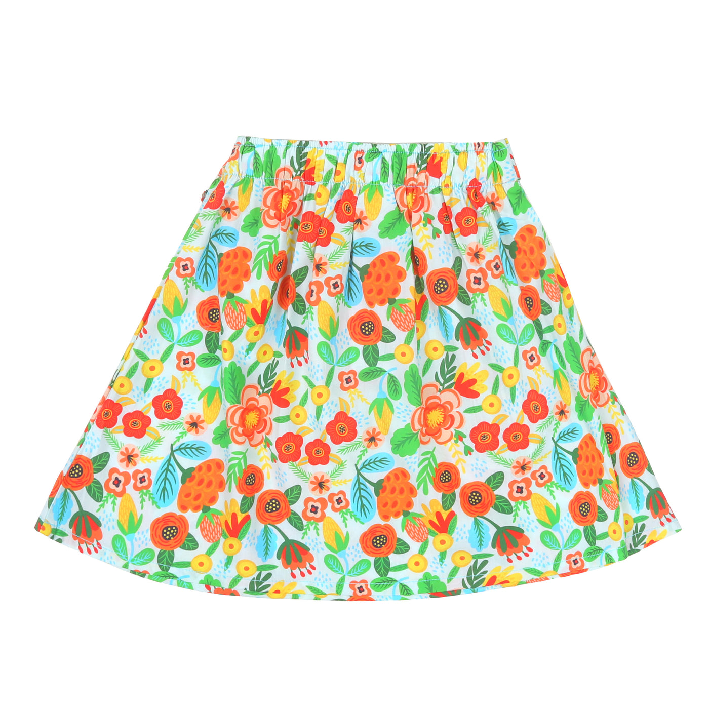 Girls Digital Print Short Skirt Flower - Multi