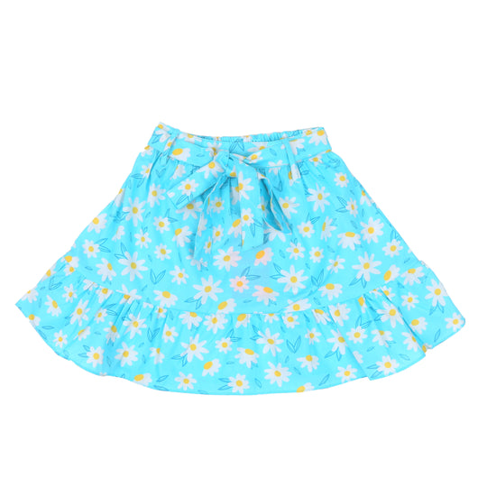 Infant Girls Digital Print Short Skirt Flora - AQUA