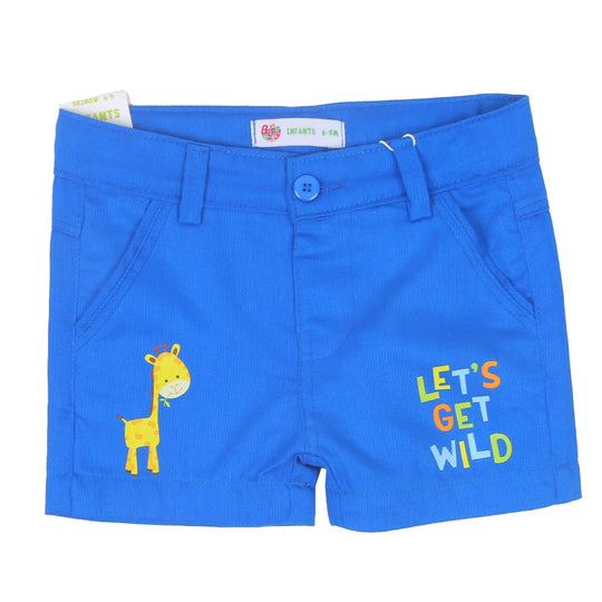 Infant Boys Short  Lets Get Wild -Royal Blue